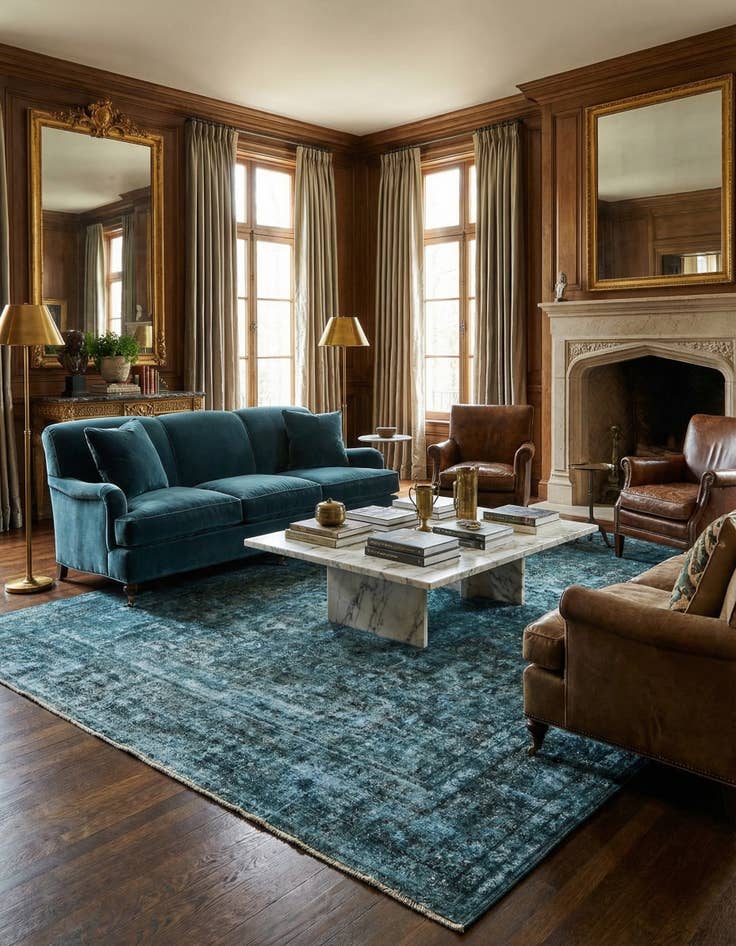 Detail image of 9' 7 x 12' 6 Vintage Royal Wool Rug