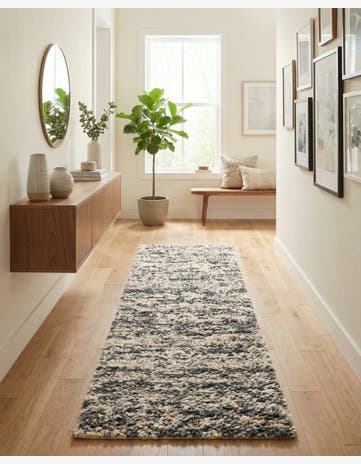 2' x 8' Hand Woven Haka Deluxe Shag Runner Rug