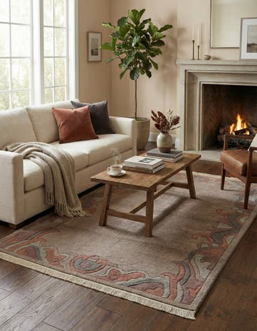 4' x 6' Hand Knotted Tibet Wool Rug
