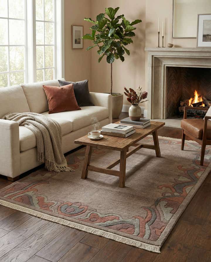 4' x 6' Hand Knotted Tibet Wool Rug