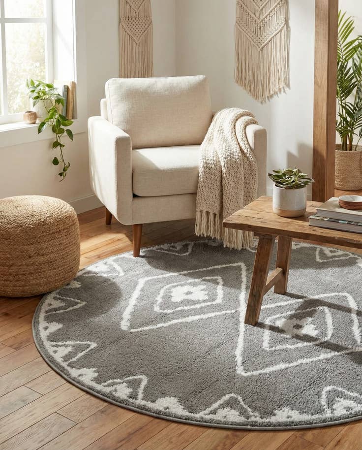 Detail image of 4' x 4' Oslo Round Rug