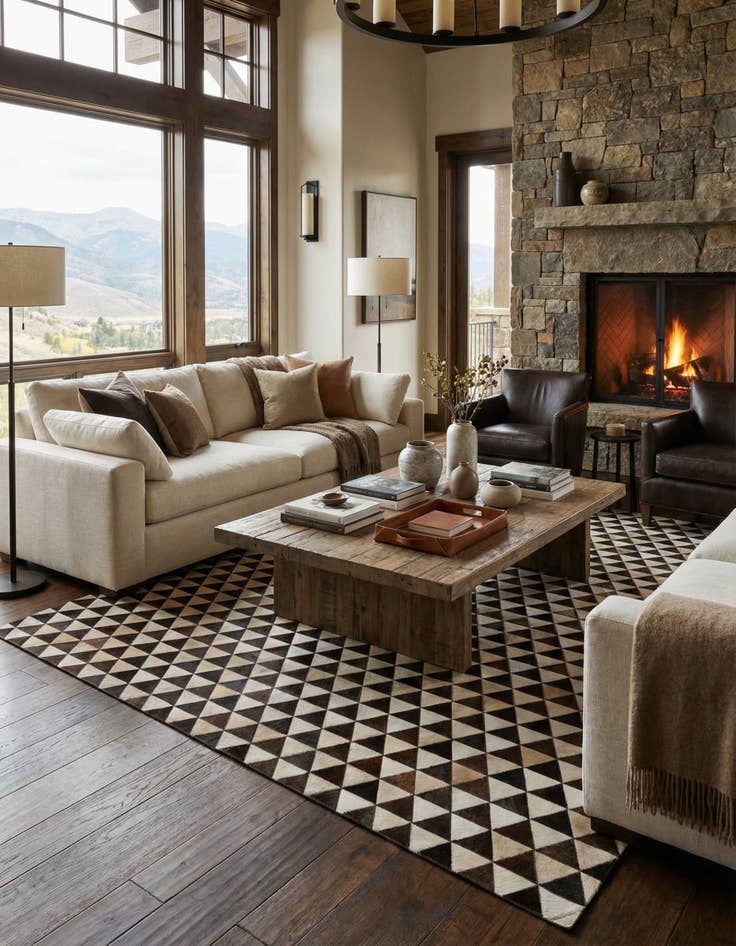 Detail image of  8' x 10' 1 Cowhide Stocks Rug