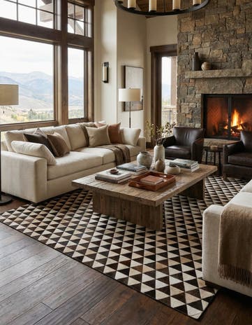 8' x 10' 1 Cowhide Stocks Rug