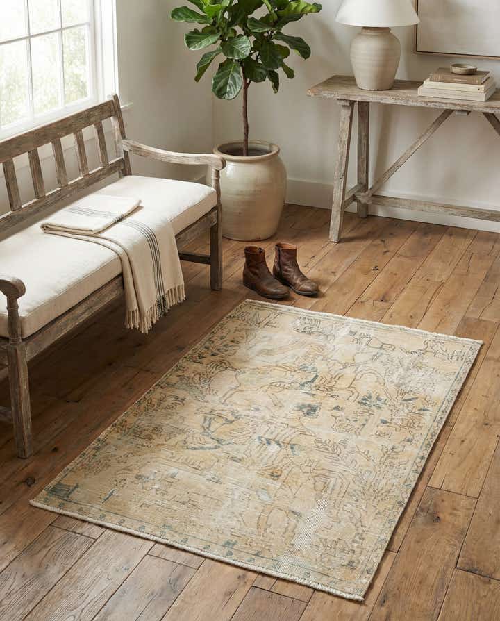 3' x 4' 7 Hand Knotted Ultra Vintage Persian Wool Rug