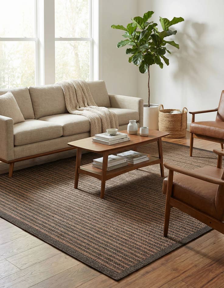 Detail image of 9' x 12' 2  Washable Border Indoor / Outdoor Rug