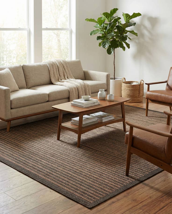 Detail image of 9' x 12' 2 Easy-Clean Border Indoor / Outdoor Rug