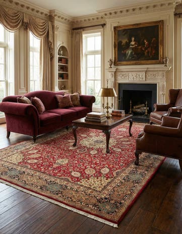 9' 1 x 13' 3 Hand Knotted Tabriz Persian Wool Rug