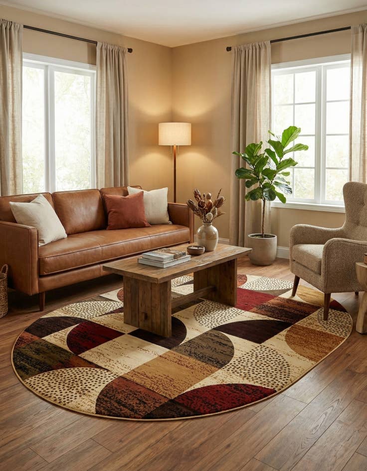 Detail image of 7' 10 x 10' Cafe Oval Rug