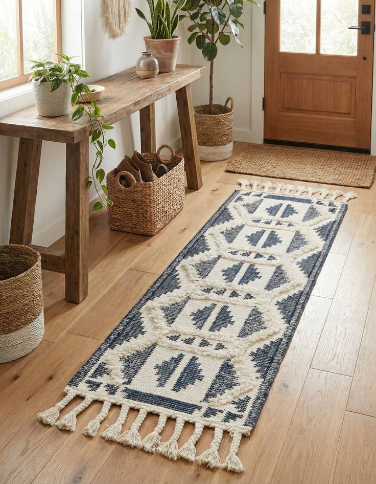 Detail image of  2' 2 x 6' 1  Hand Woven Arizona Wool Runner Rug