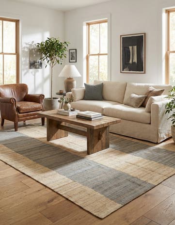 4' 9 x 6' 3 Hand Woven Kilim Modern Wool Rug