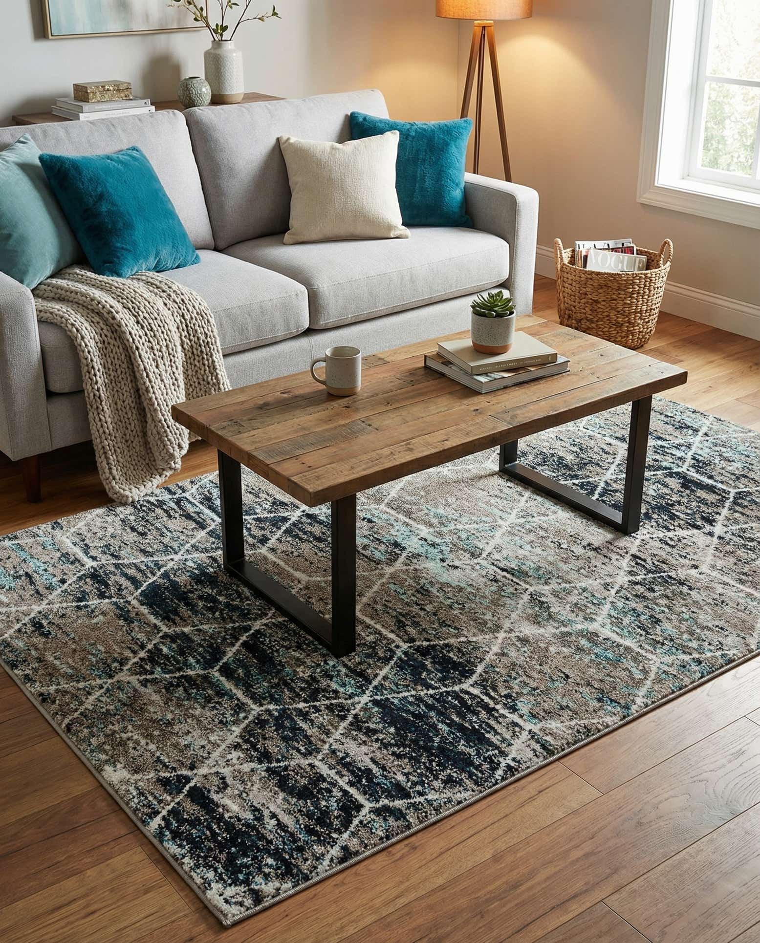 4' x 6' Lattice Frieze Rug