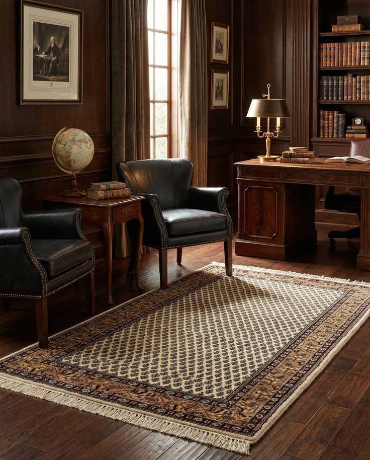 Detail image of 2' 11 x 5' 3 Hand Knotted Mir Wool Rug