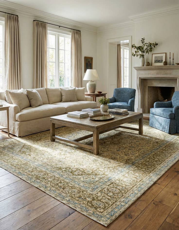 Detail image of 9' 3 x 12' 1  Hand Knotted Ultra Vintage Persian Wool Rug