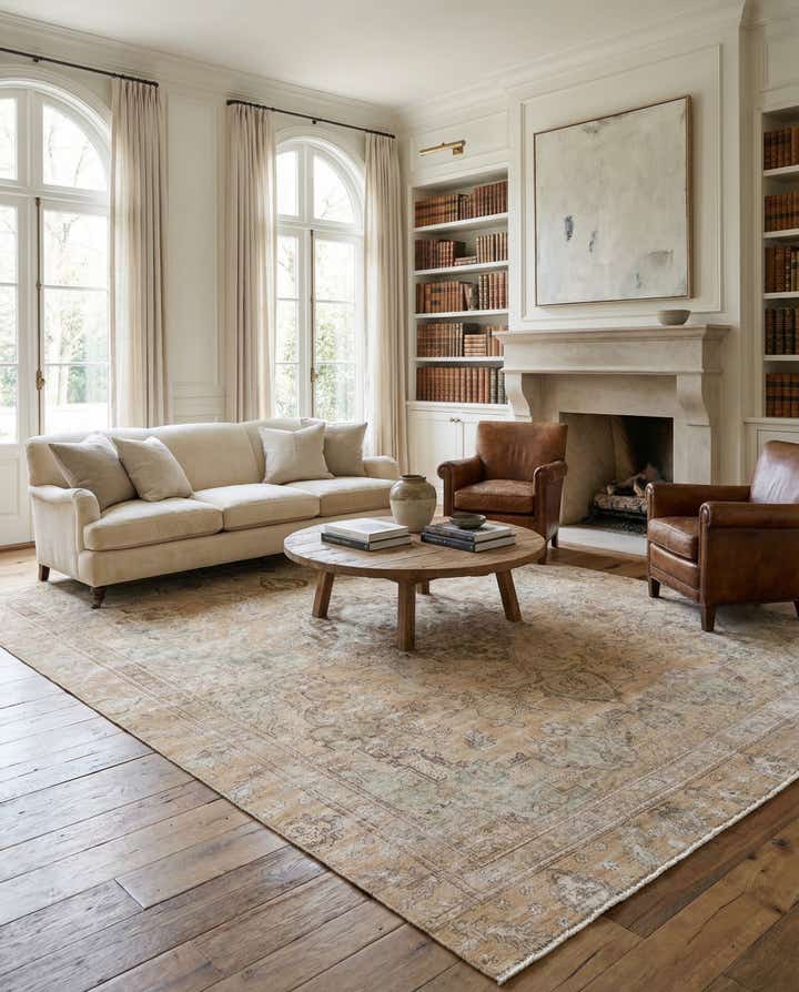 9' x 12' 9 Hand Knotted Ultra Vintage Persian Wool Rug