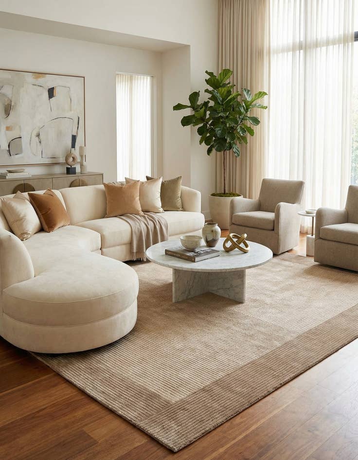 Detail image of 6' 6 x 9' 10  Hand Knotted Darya Wool Rug