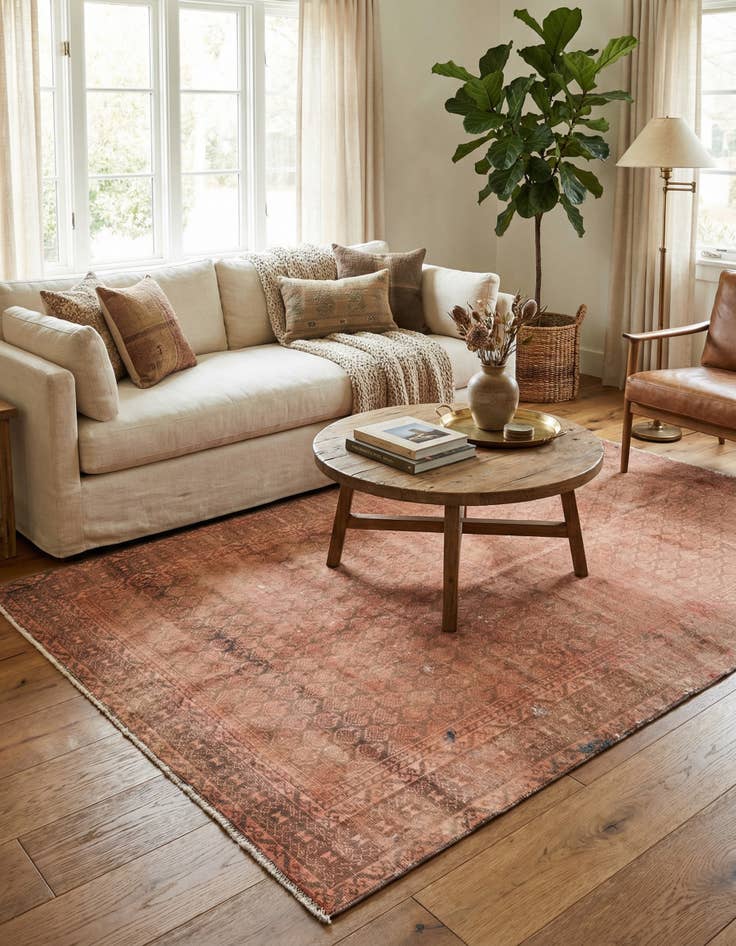 Detail image of 3' 10 x 6' 6  Hand Knotted Ultra Vintage Persian Wool Rug