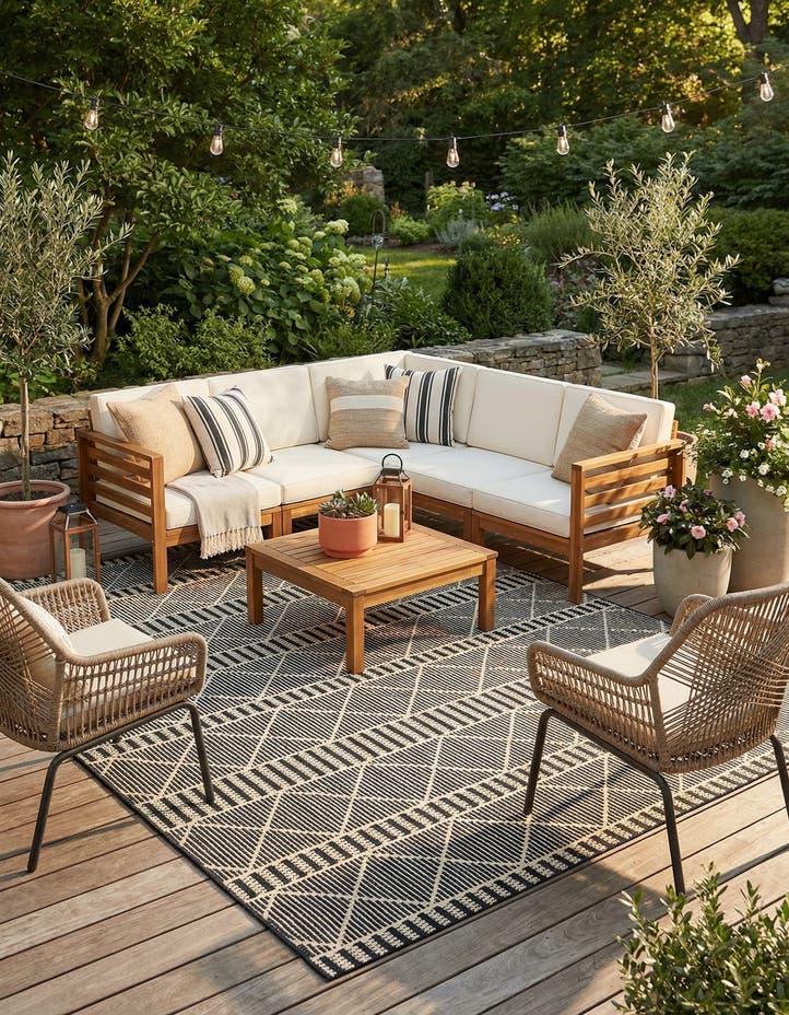 7' 10 x 11' Easy-Clean Lattice Indoor / Outdoo...