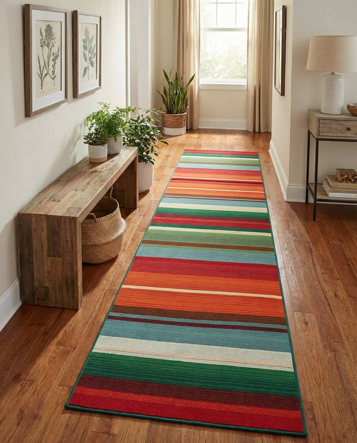 Detail image of 2' 7 x 10' Easy-Clean Modern Indoor / Outdoor Runner Rug