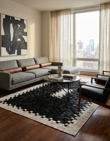 5' 1 x 7' 11 Cowhide Stocks Rug