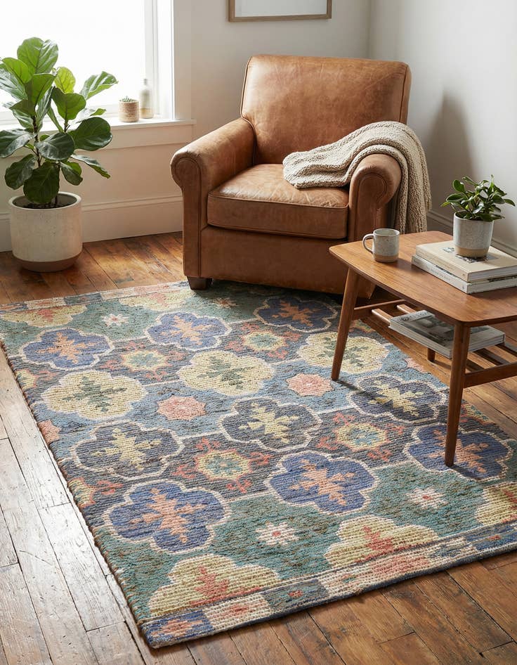 Detail image of  4' x 6'  Hand Woven Chenille Jute Rug