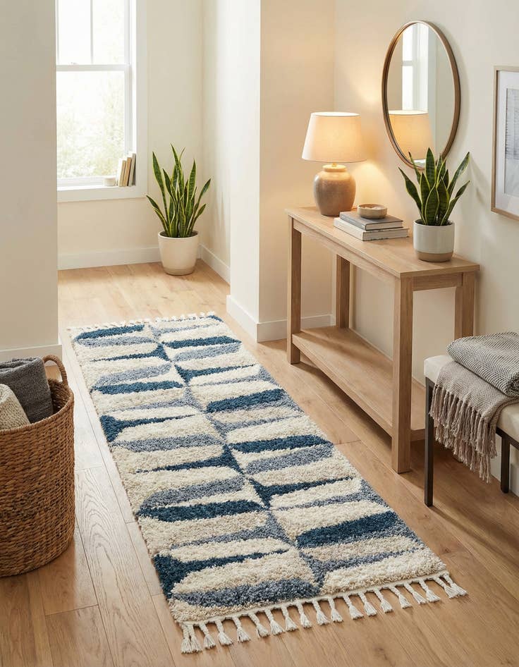 Detail image of  2' 7 x 8' 2 Athena Shag Runner Rug