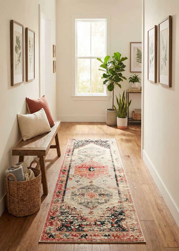 2' x 6' Easy-Clean Traditional Indoor / Outdoor Runner Rug