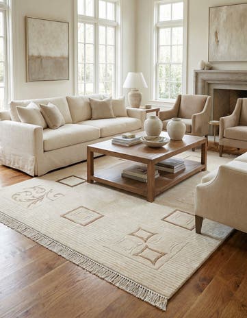 5' x 6' 7 Hand Knotted Darya Wool Rug