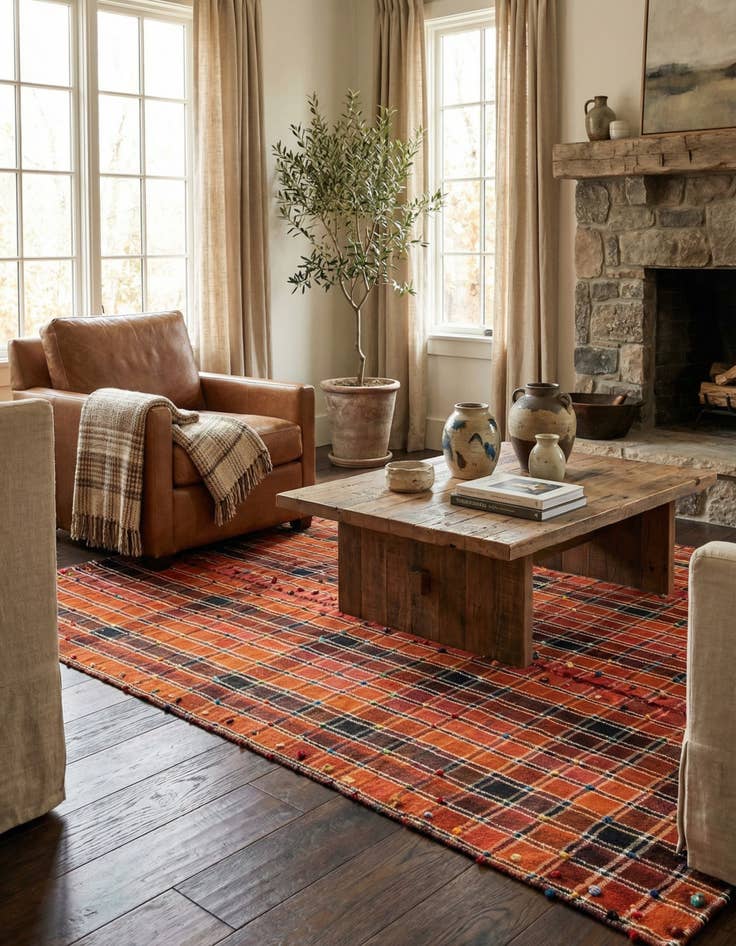 Detail image of 4' 6 x 7' 5 Jajim Rug