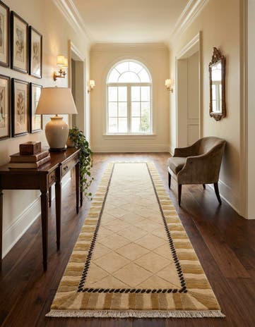 3' 3 x 13' Hand Knotted Darya Wool Runner Rug