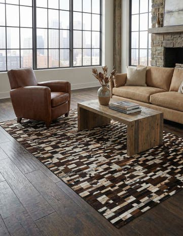 5' x 7' 11 Cowhide - Patchwork Rug