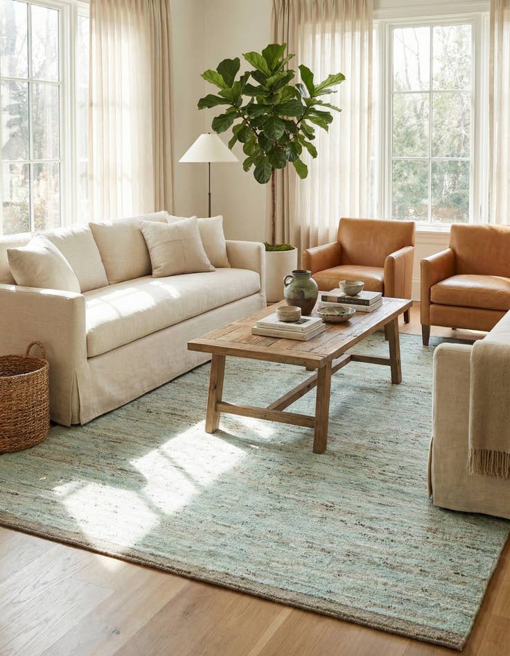 Detail image of 6' 7 x 9' 9  Hand Knotted Moroccan Wool Rug