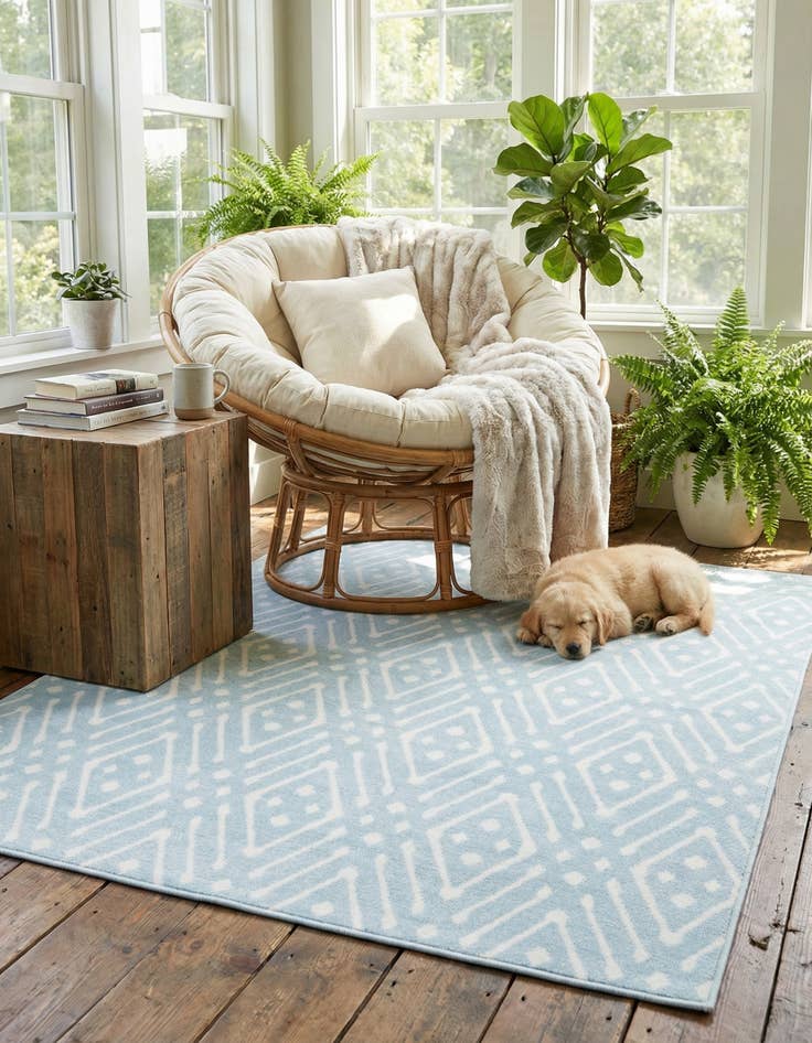 Detail image of 8' x 10'  Washable Sabrina Soto Ella Indoor / Outdoor Rug