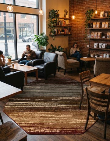 Beige Cafe Octagon Rug