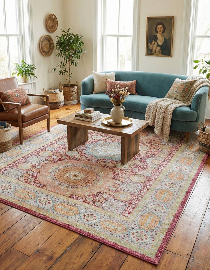 Detail image of 10' x 13' Aqua Rug