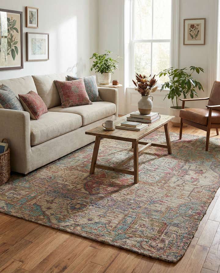 6' 1 x 9' Chenille Jute Rug