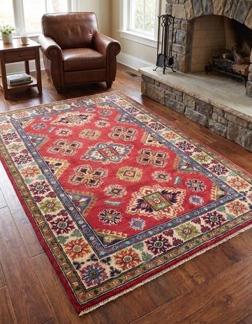 4' x 5' 11 Hand Knotted Kazak Rug