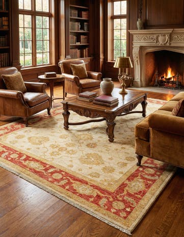 6' 9 x 9' 8 Ziegler Wool Rug