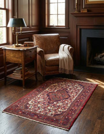 2' 6 x 4' 2 Hamedan Wool Rug