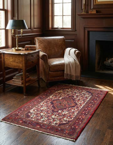 2' 6 x 4' 2 Hamedan Wool Rug