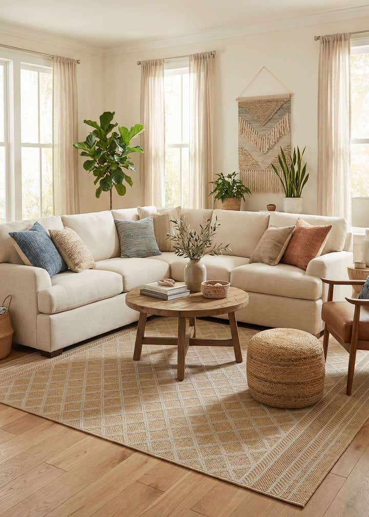 7' 10 x 10' Easy-Clean Trellis Indoor / Outdoor Rug