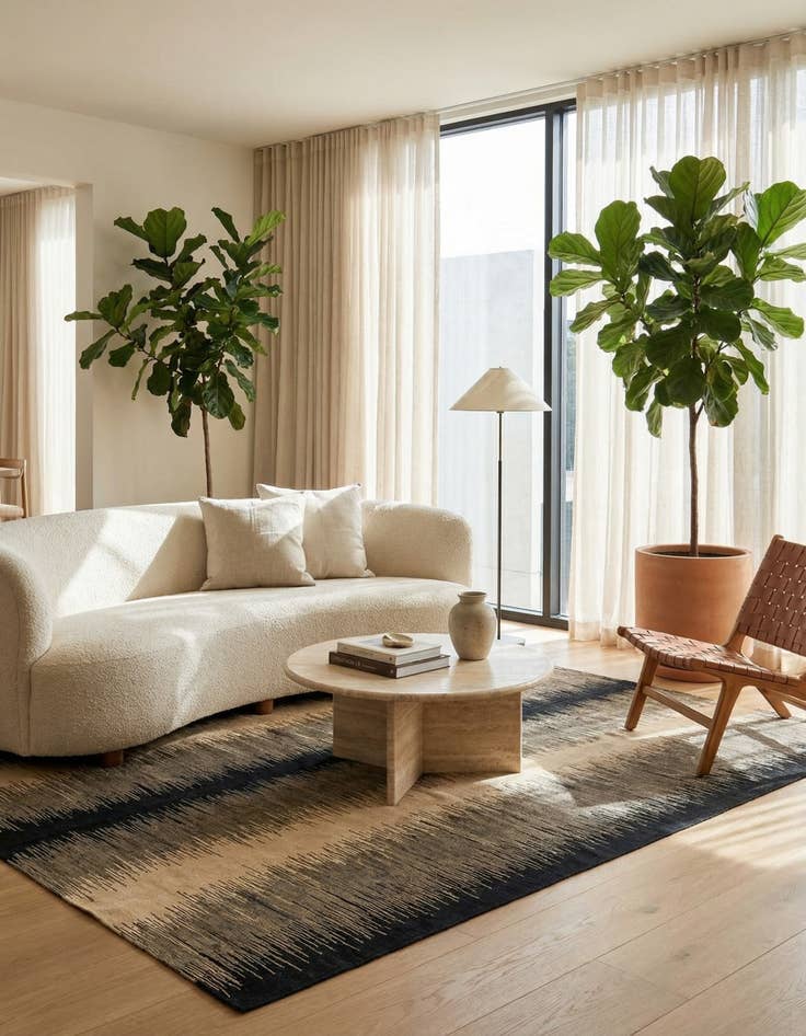 Detail image of 8' 2 x 9' 7  Hand Woven Kilim Modern Wool Rug