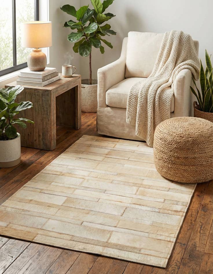 Detail image of 2' 2 x 3' Cowhide Rug