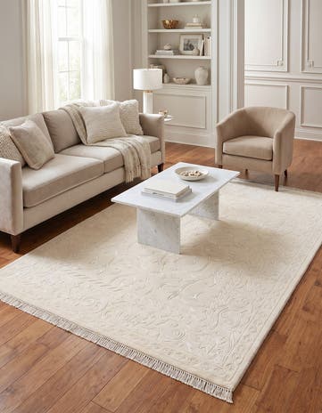 4' 11 x 6' 9 Hand Knotted Darya Wool Rug