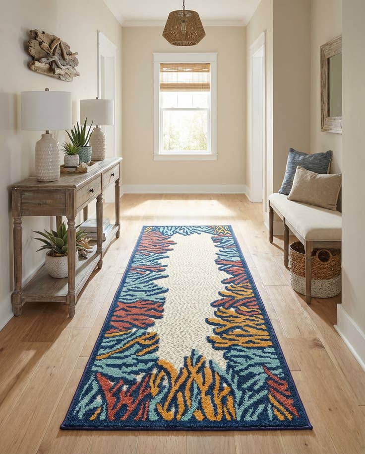 Detail image of 2' x 6' Easy-Clean Belize Indoor / Outdoor Runner Rug