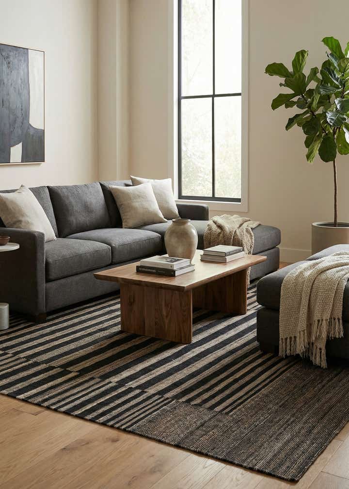 6' x 7' 8 Hand Woven Kilim Modern Wool Rug