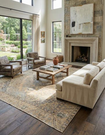 10' x 11' 9 Hand Knotted Ultra Vintage Persian Wool Rug