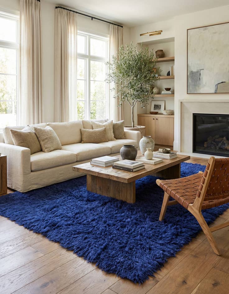 Detail image of 6' 5 x 9' 2  Hand Knotted Moroccan Wool Rug