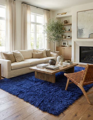 6' 5 x 9' 2 Hand Knotted Moroccan Wool Rug