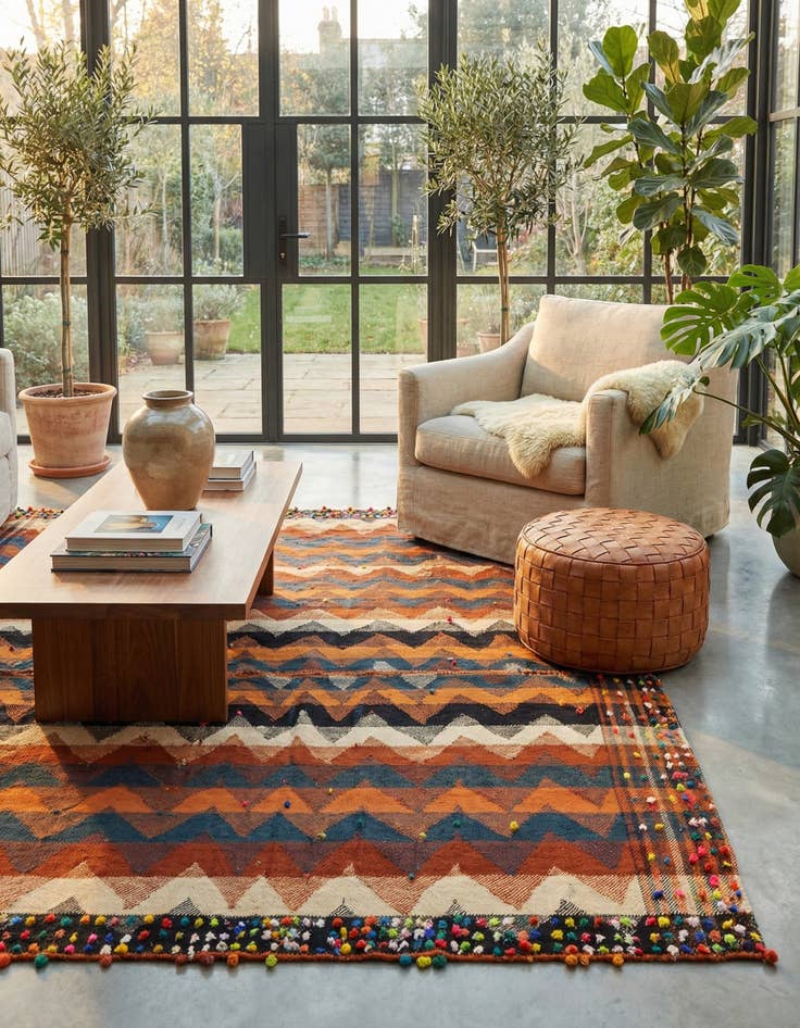 Detail image of 5' 8 x 7' 2 Jajim Rug