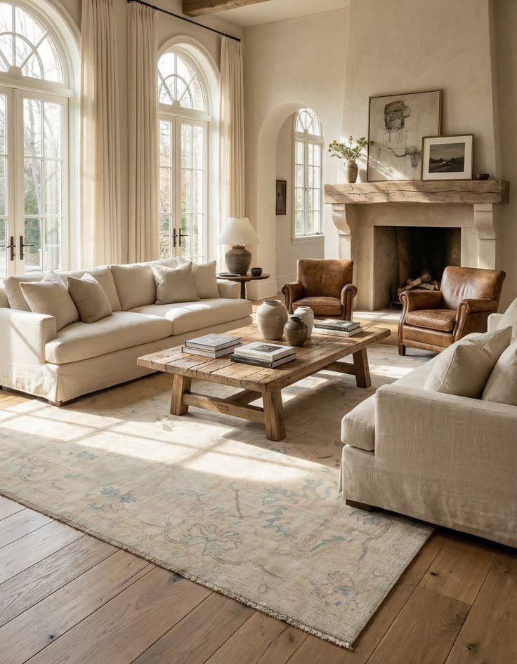 Detail image of 9' 10 x 13' 8  Hand Knotted Oushak Wool Rug